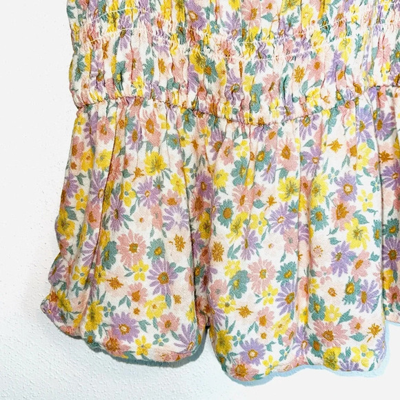 American Eagle Multicolor Ditsy Floral Print Smock Multi-way Cropped Top Xsmall - Picture 4 of 11